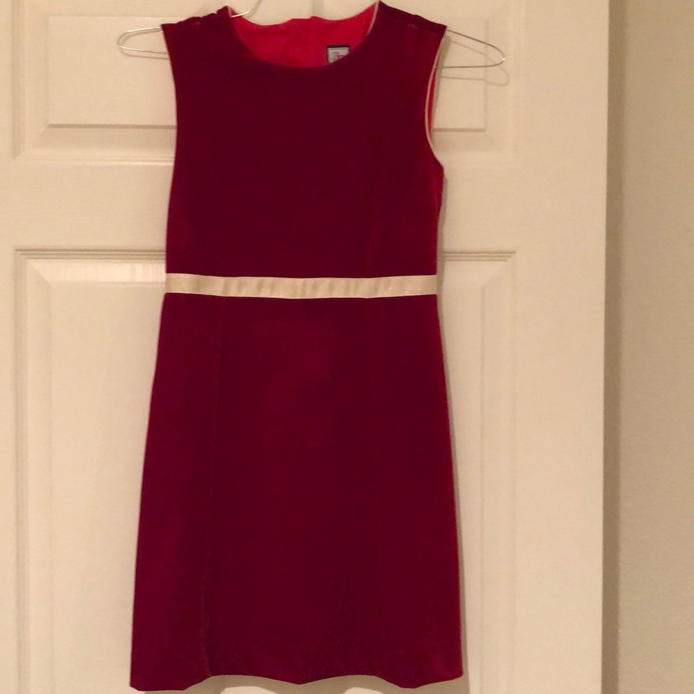 Miss B red velvet dress